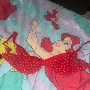 Victoria's Secret Red Heart Lace Bra